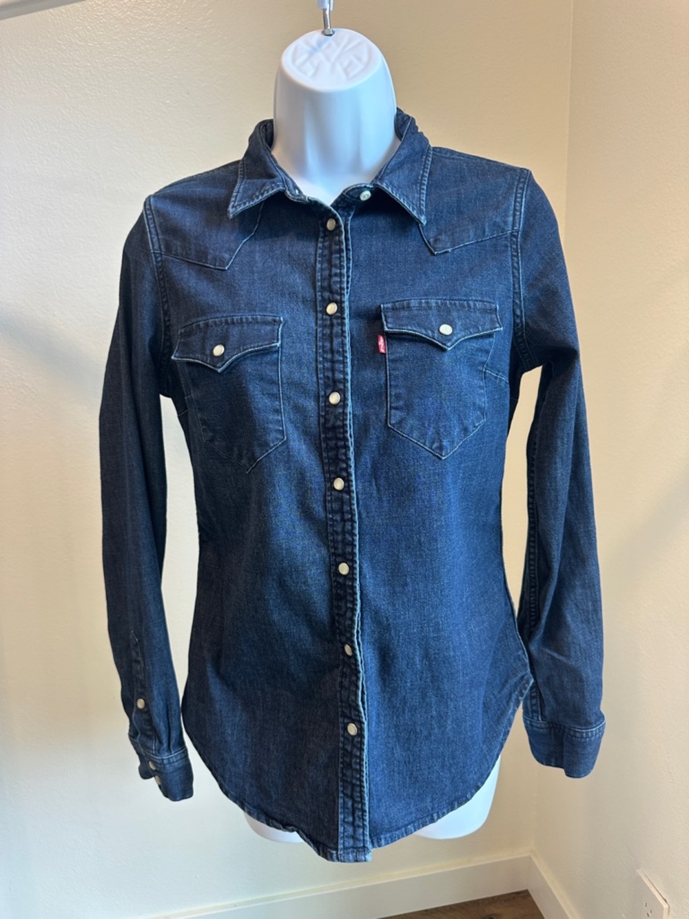 Levi's Dark Indigo Denim Western Button-Down Shirt